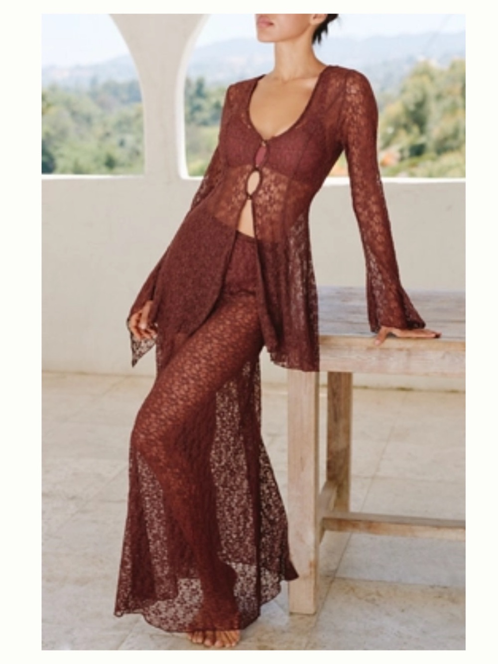 Celandine Lacy Skirt and Long Sleeve Top